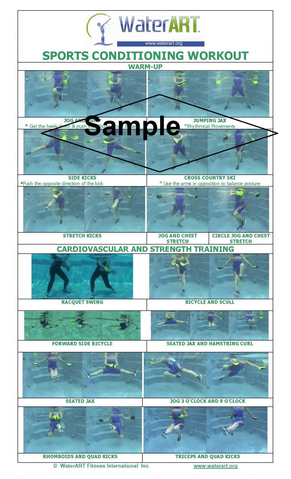 Sports Conditioning Workout Reference Card - Aqua Fitness & Land ...